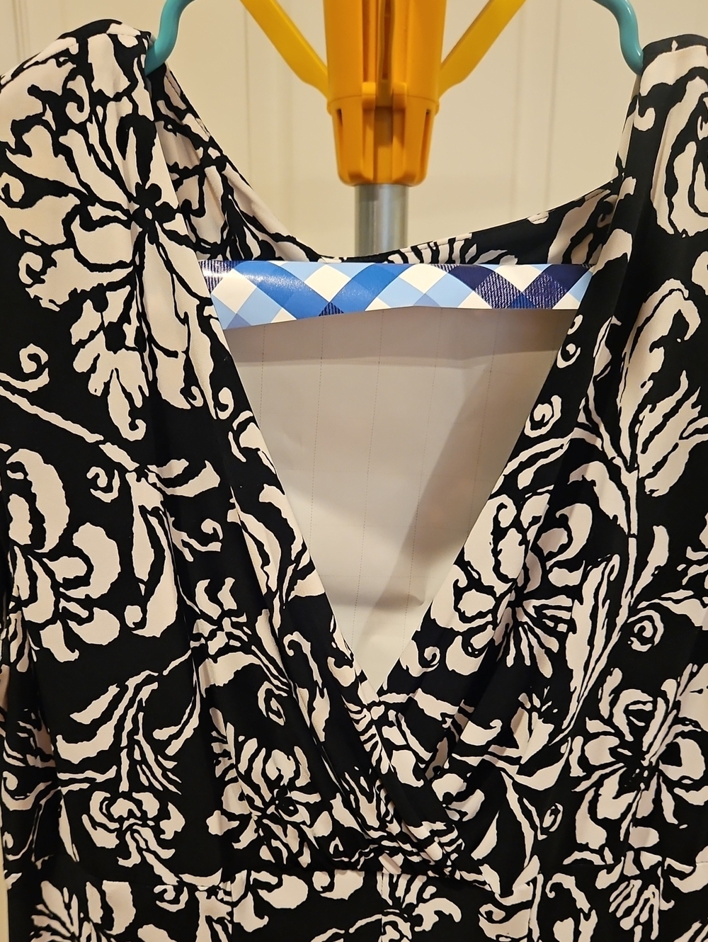 American Living Black and White Floral Midi Dress Size 12